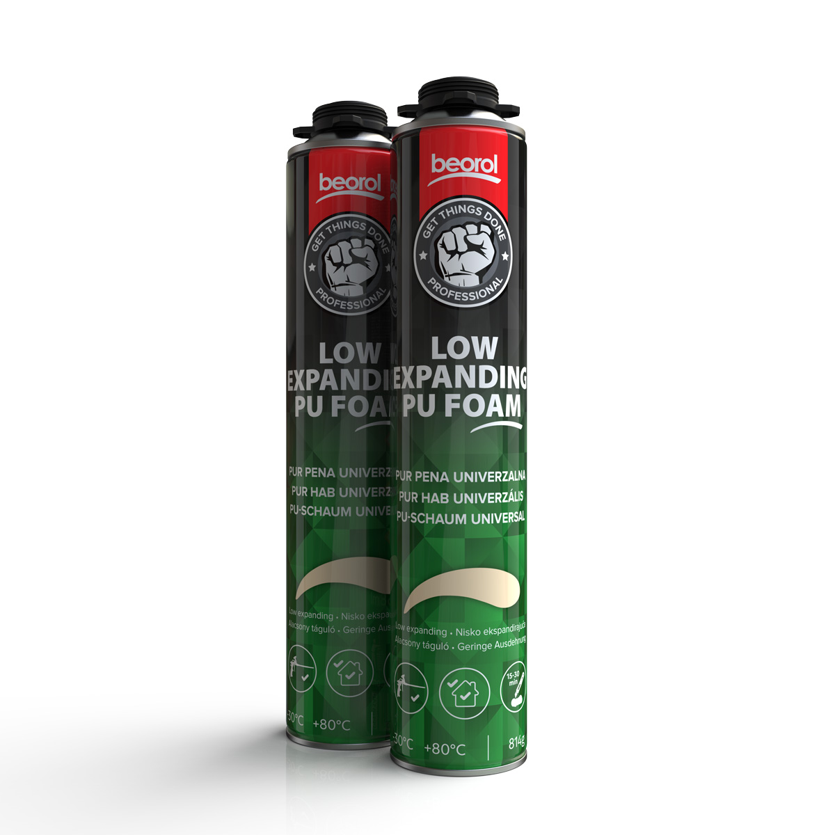 PU foam low expanding 814g/658ml gungrade 